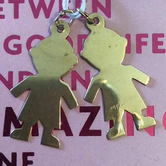14k Gold brother charms - Picture 2 of 3